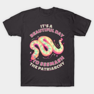 Beautiful Day to Smash the Patriarchy Snake T-Shirt